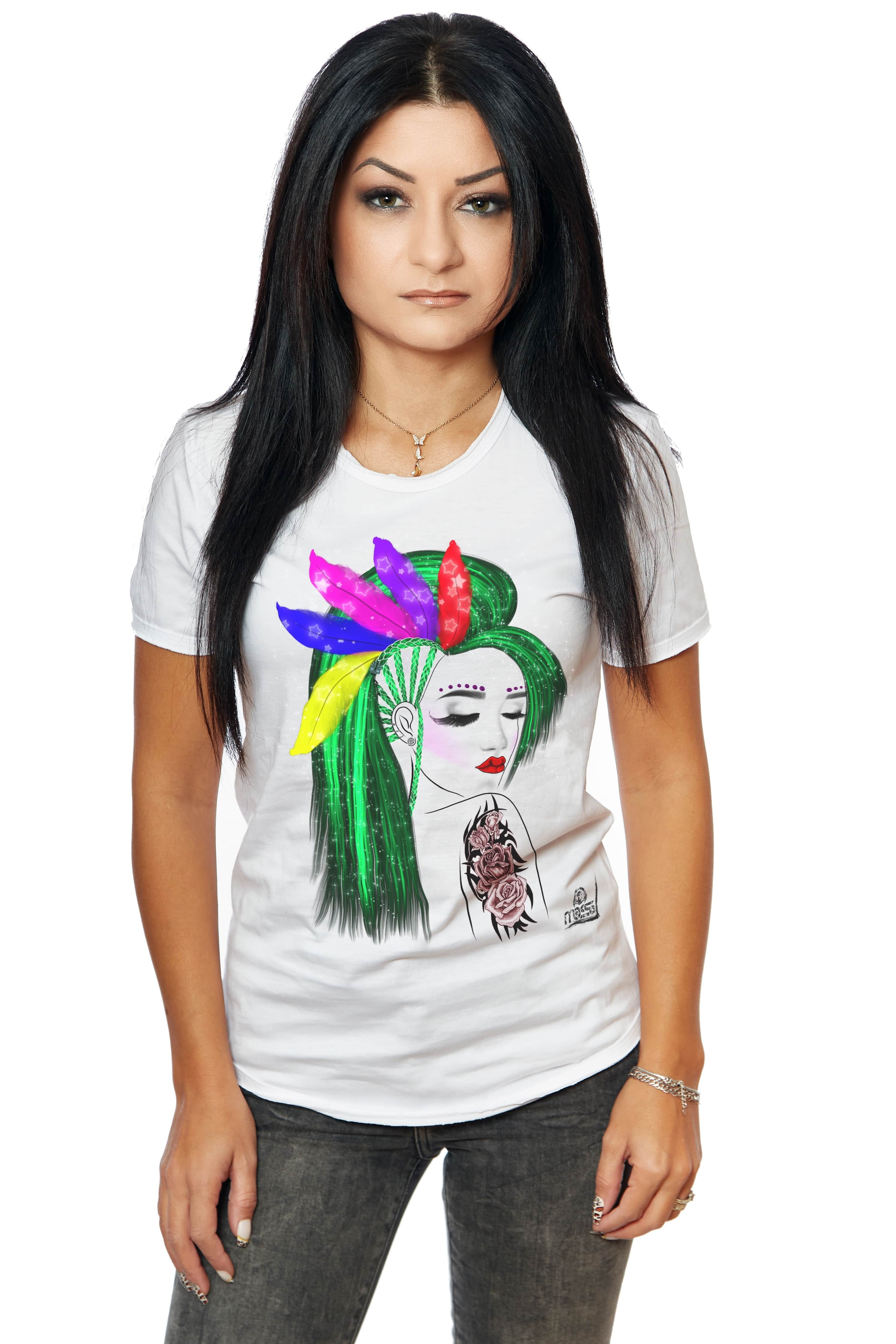Tricou Femei Alb Echos In The Dark main image 1