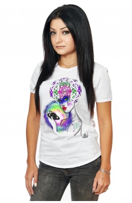 Tricou Alb Dama Universe Girl