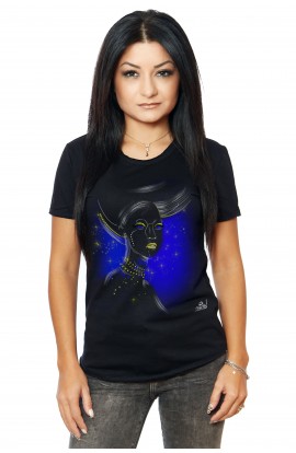 Tricou Negru Dama Stylish Girl In Blue