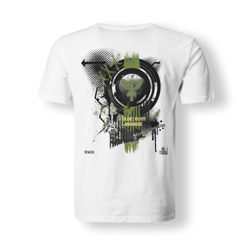 Tricou Alb Dj Osiris - Come Back To White - Print Back