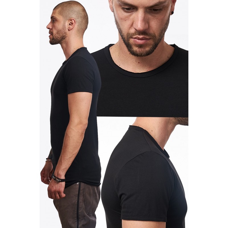 Detalii Design Tricou Negru Moss