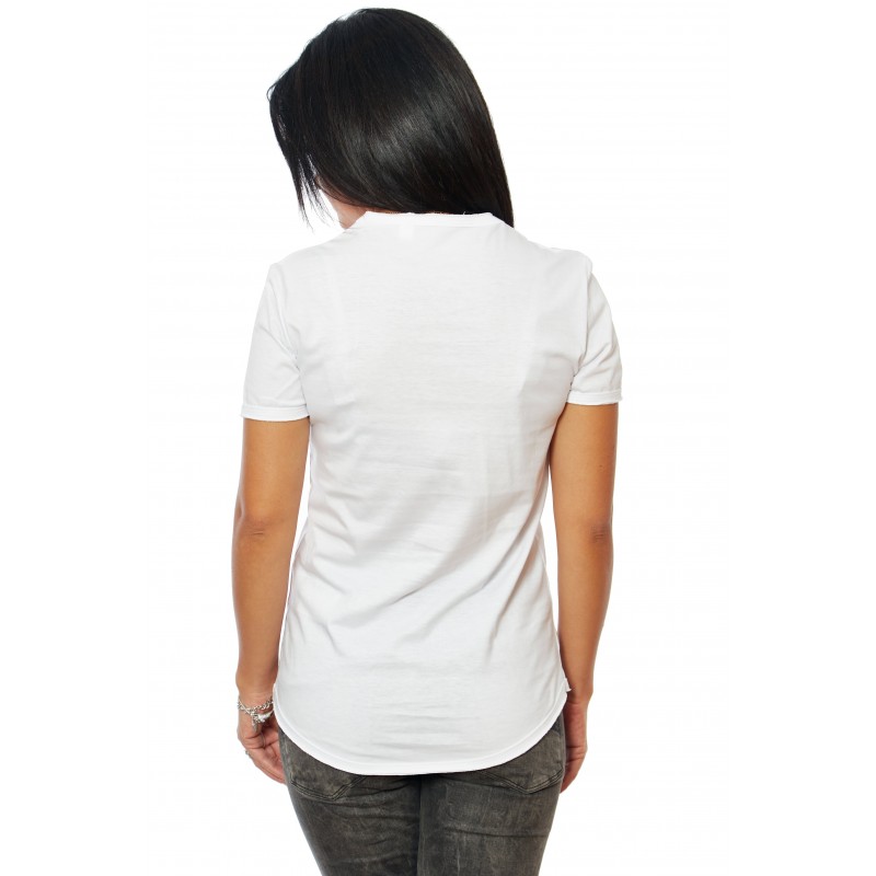 Spate Tricou Alb Moss Girl