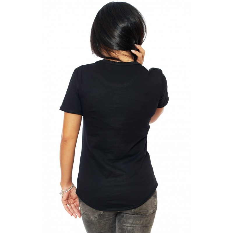Spate Tricou Negru Dama MOSS