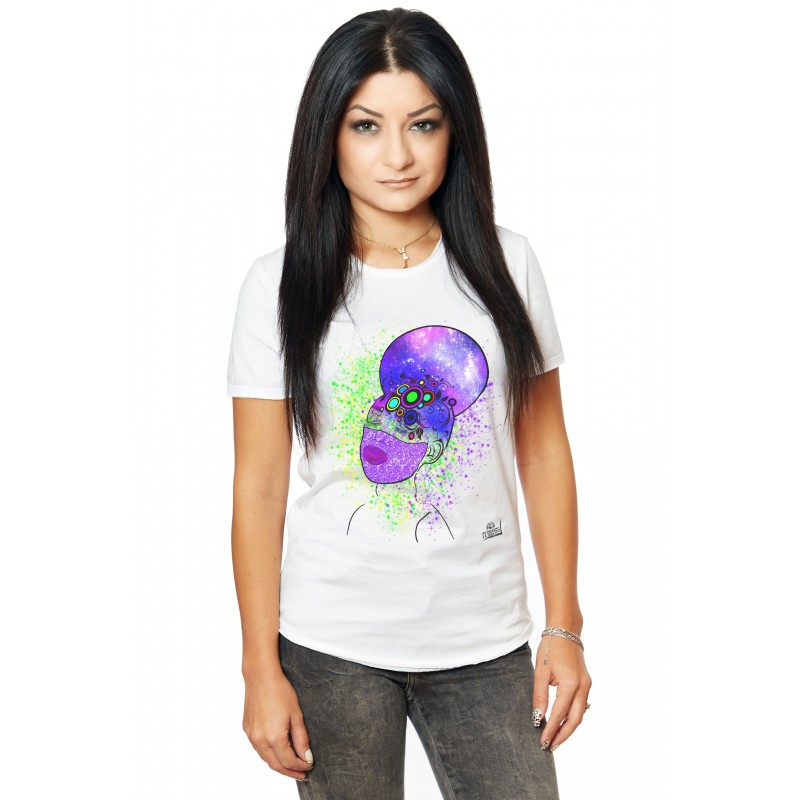 Tricou Alb Dama Maskgirl
