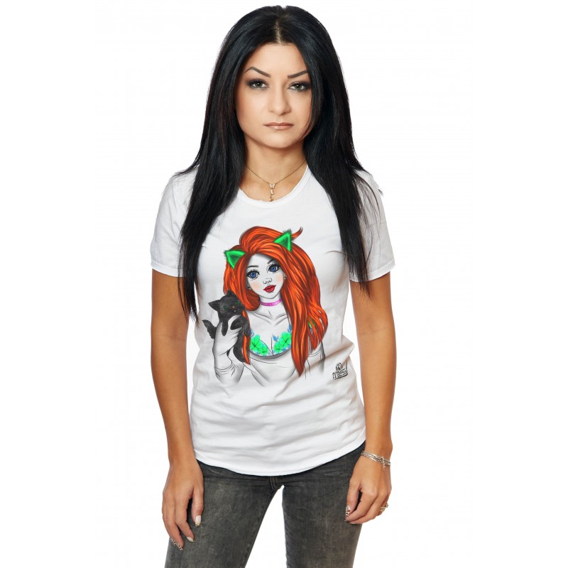 Tricou Alb Dama Orange Mistress