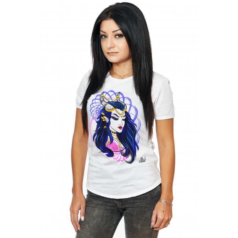 Tricou Alb Dama White Leader Of The Demons