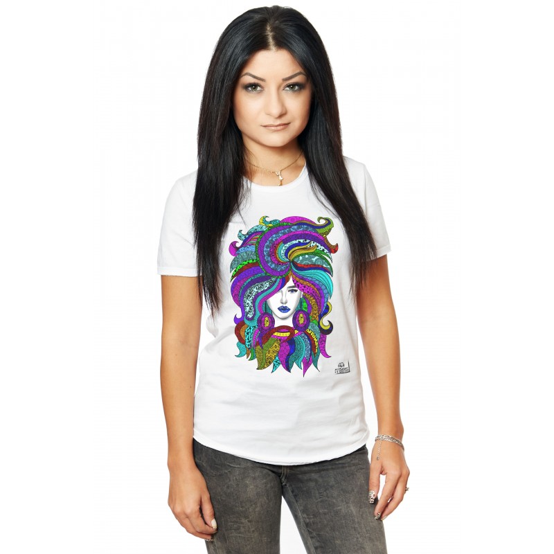 Tricou Alb Dama White Medusa