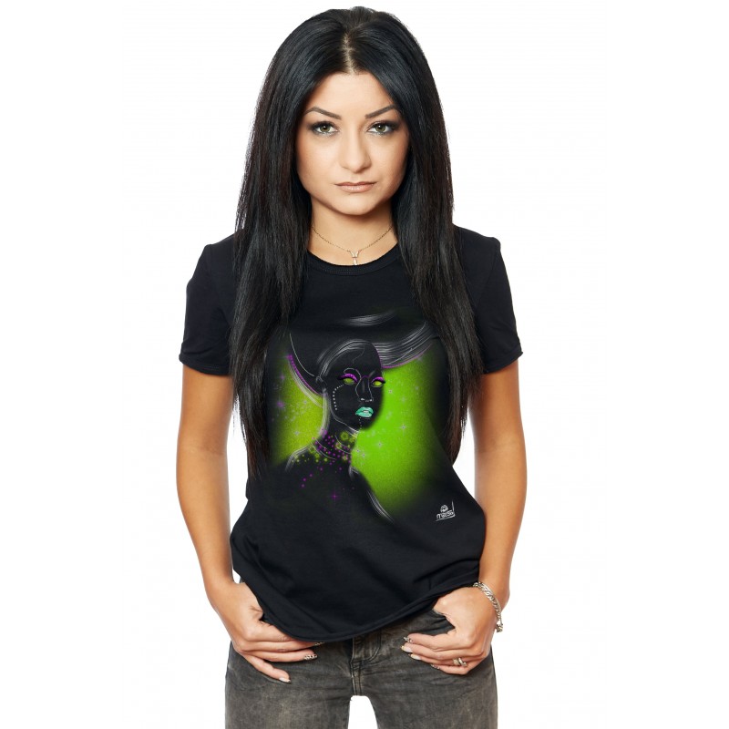 Tricou Negru Dama Stylish Girl In Green