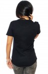 Spate Tricou Negru Dama MOSS