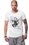 Tricou Alb Barbati - Imprimeu The Eye Of Ra2 - Design Unic Si Original Moss