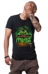 Tricou Negru Barbati - MOSS One DJ Green - Design Unic Si Original