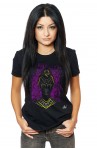 Tricou Negru Dama Indian Golden Traditions