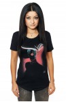 Tricou Negru Dama Lady With Turquoise Tears