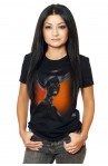 Tricou Negru Dama Stylish Girl In Orange