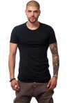 Tricou Negru Simplu De Barbati - Moss Men Pure Black - Design Unic Si Original Moss